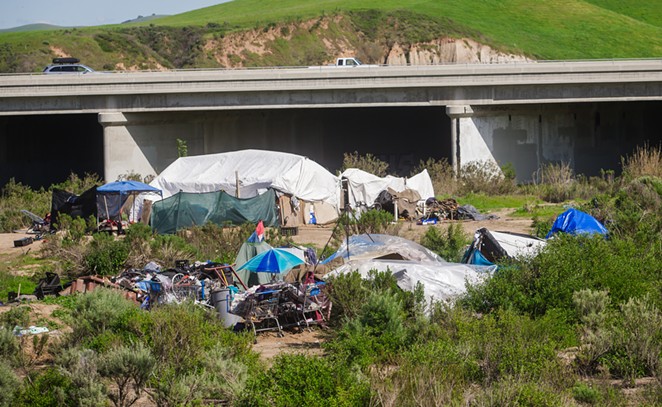 RIVER ENCAMPMENTS: Santa Barbara County plans to spend $3 million of a $6 million state grant to help clean up the Santa Maria Riverbed, where 110 to 150 people are currently living in homeless encampments.