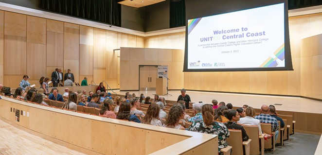 COAST COLLABORATION: Officials from Cuesta and Allan Hancock colleges and the general public gathered on Oct. 5 to discuss a path forward to bring a four-year bachelor program to both colleges—a collaborative effort called UnitED Central Coast.