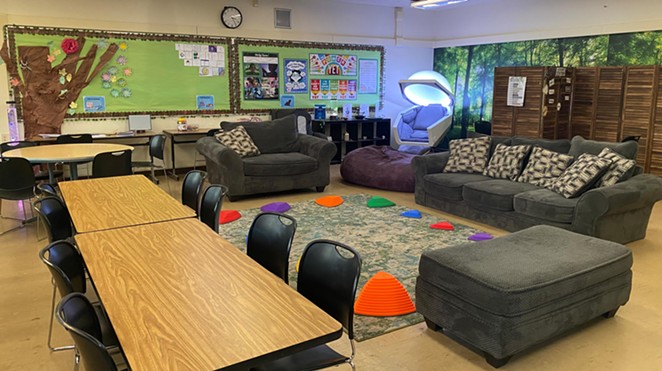 WELLNESS ROOM: As part of continued efforts to address student mental health, Lompoc Valley Middle School recently added a wellness room to its campus where students can go to meet with social-emotional learning counselors and student groups to get the tools they need.