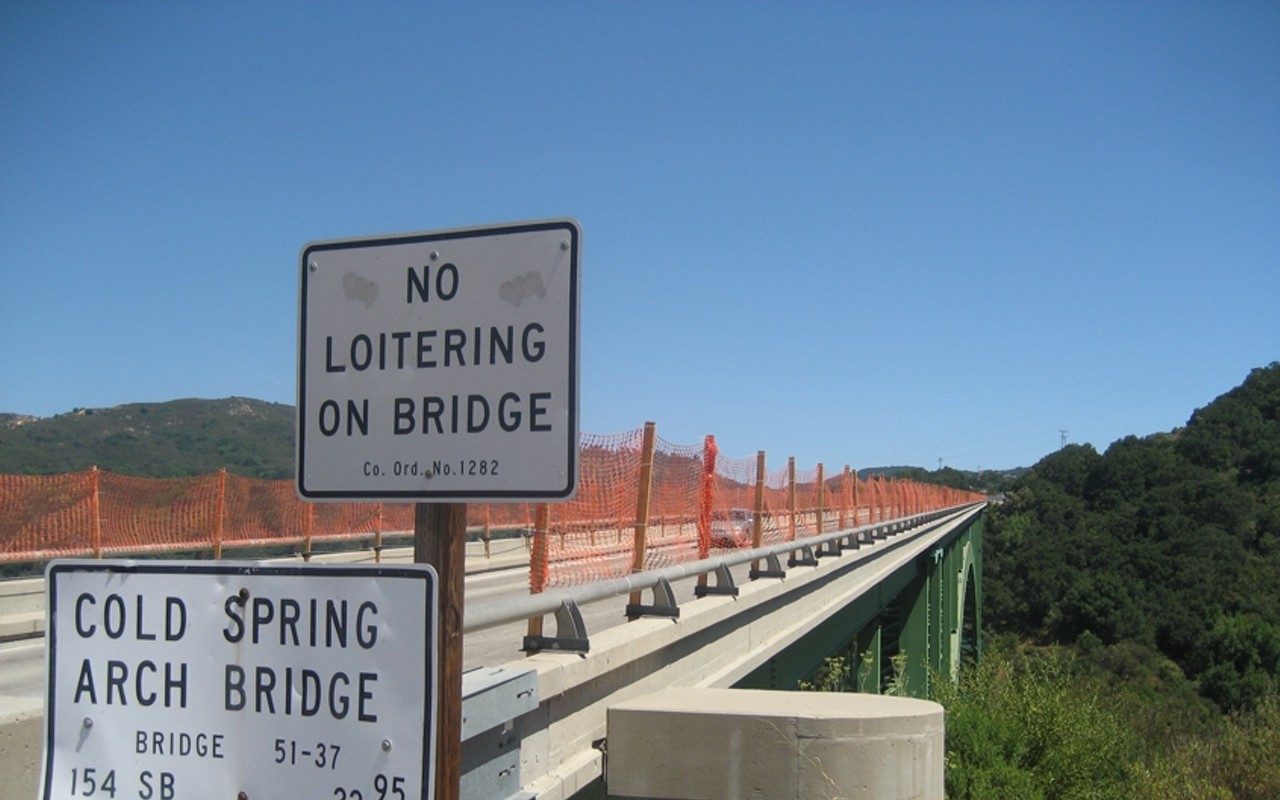 Santa Barbara judge suspends construction of suicide barrier on Cold Spring Canyon Bridge