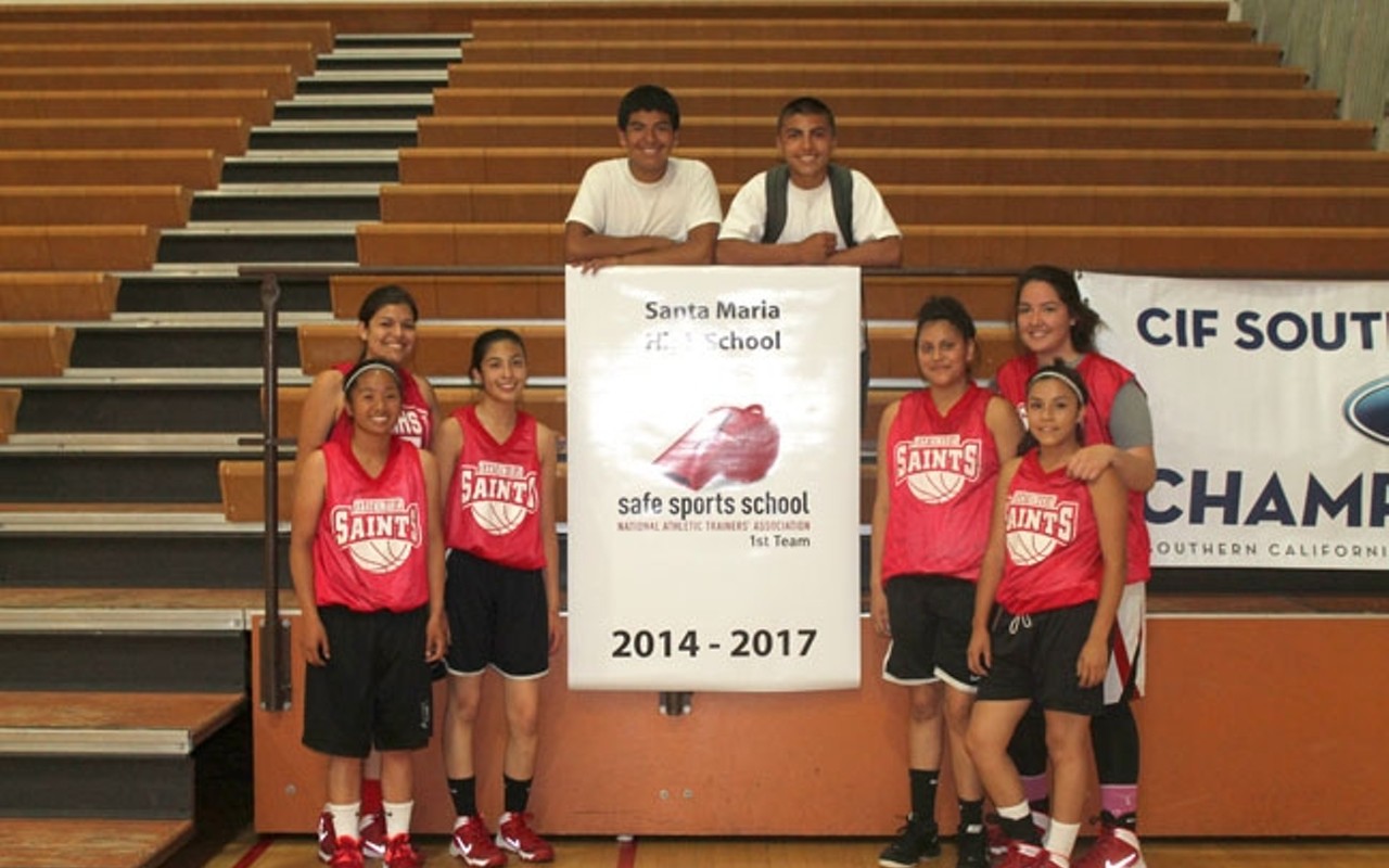 Santa Maria High earns an award for efforts to keep athletes healthy