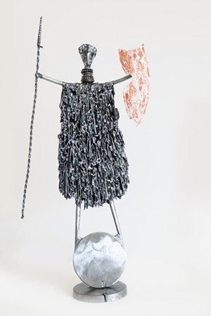 Local artist Shamrock Acosta repurposes discarded objects into fine art sculptures