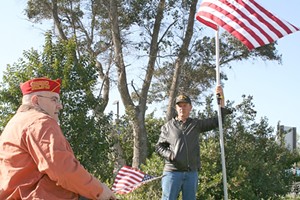 Supporters of an Orcutt veterans' monument make a stand against Caltrans