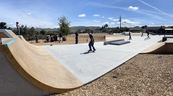 SHREDDING: Dozens of skaters of all ages enjoyed the new Nipomo Skate Park during its grand opening on May 6, backdropped by live music played by Nova Haze.