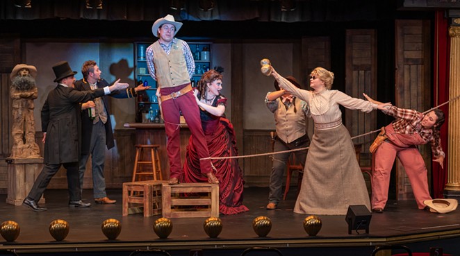 FEVER DREAM: Gold Fever at the Rough and Ready, currently onstage at the Great American Melodrama in Oceano, follows an ensemble cast of zany characters during the California Gold Rush.